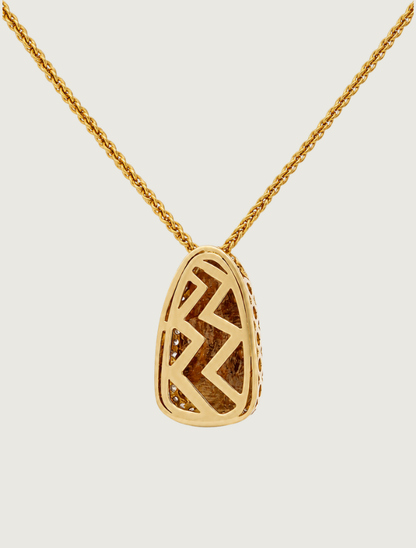 14K Yellow Gold Diamond & Multi-Stone Inlay Pendant