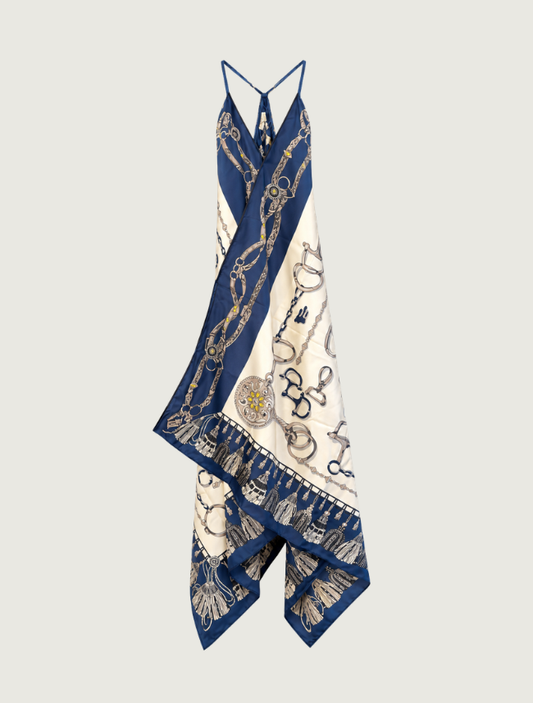 Stacy Bradley Design Blue Bit Scarf Dress