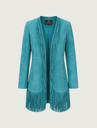 Women's Fringe Maxi Coat