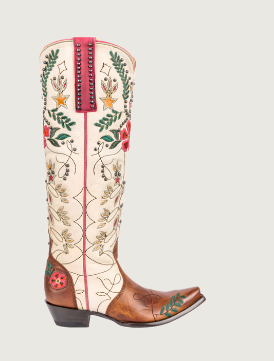 Old Gringo Full Bloom Cowgirl Boots in Cream