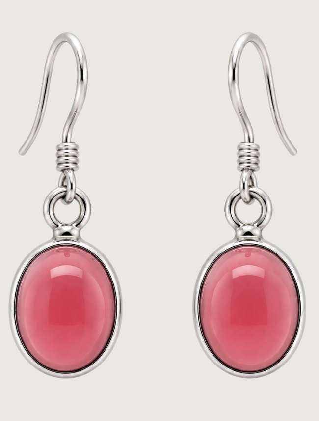 Sterling Silver Cabochon Earrings