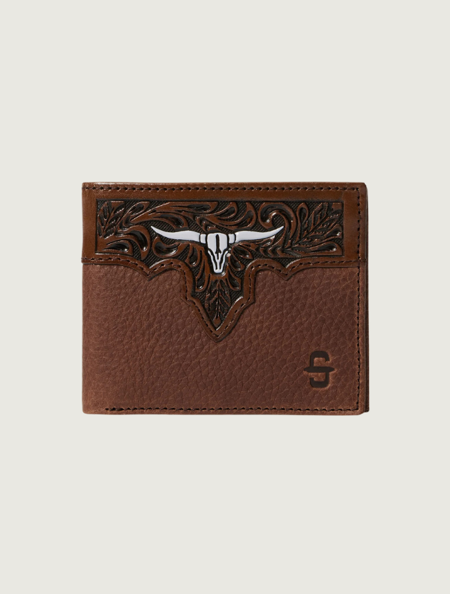 Stetson Men's Steer Head Bi-Fold Wallet