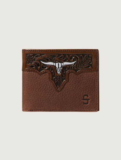 Stetson Men's Steer Head Bi-Fold Wallet