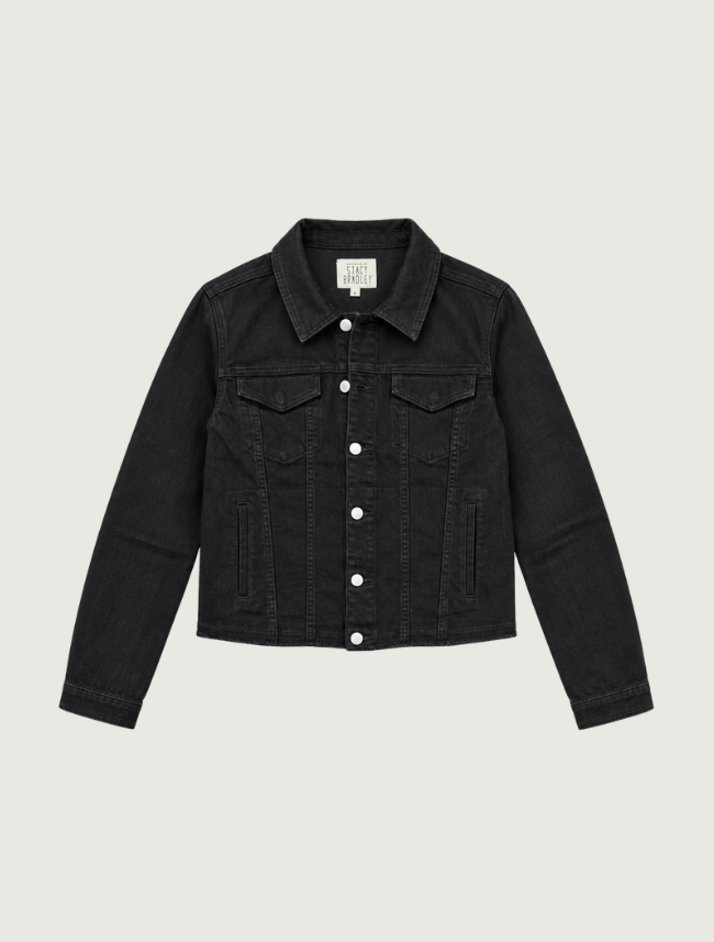 Stacy Bradley Design Snaffle & Chains Black Denim Jacket