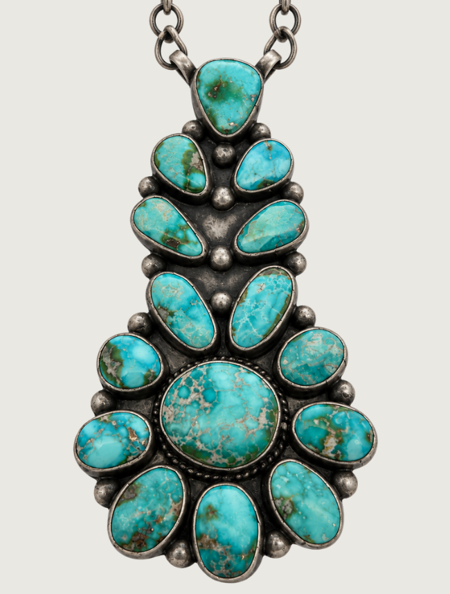 Sheila Becenti Sterling Silver & Turquoise Necklace