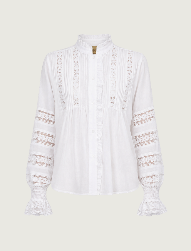 Scully Women's White Lace Blouse