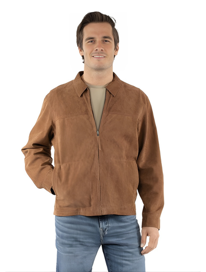 Scully Men's Reversible Brown Suede Jacket