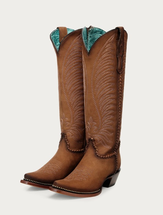 Corral Women's Honey Embroidery Woven & Metallic Welt Tall Top Boots