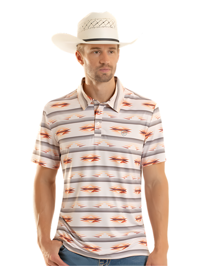 Rock & Roll Denim Men's Aztec Printed Polo