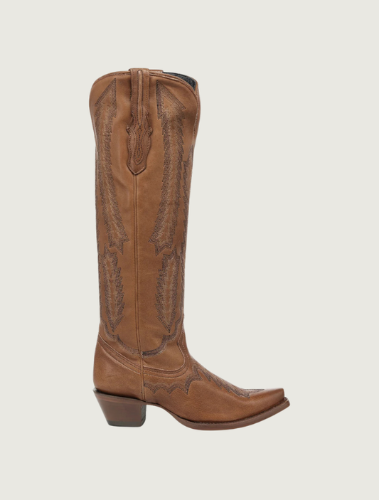 Corral Honey Embroidered Tall Snip Toe Cowgirl Boots