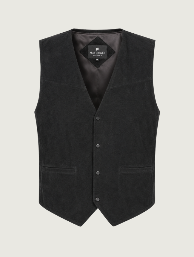 Scully Men's Boar Suede Snap Front Vest