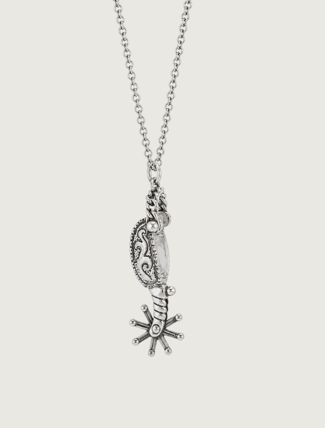 Kabana Sterling Silver Large Western Spur Pendant
