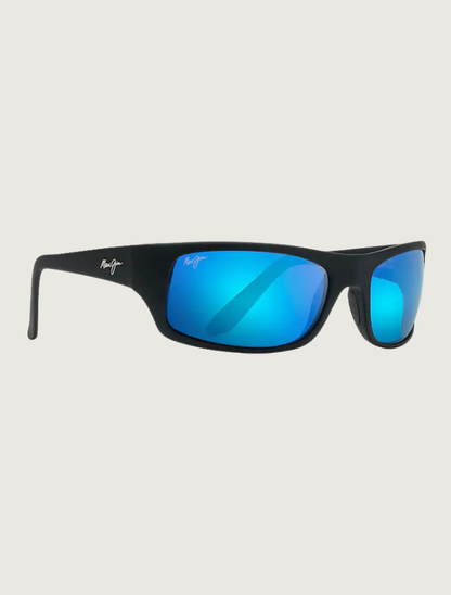 Maui Jim Pe'ahi in Blue Hawaii / Black Matte Rubber