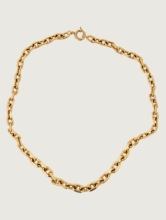 18K Yellow Gold Paperclip Chain Necklace