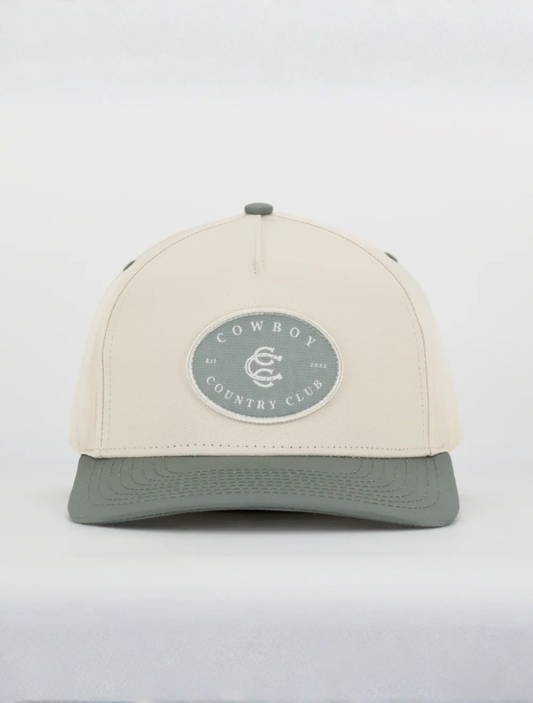 Cowboy Country Club Rodeo Green Two-Tone Cotton Hat