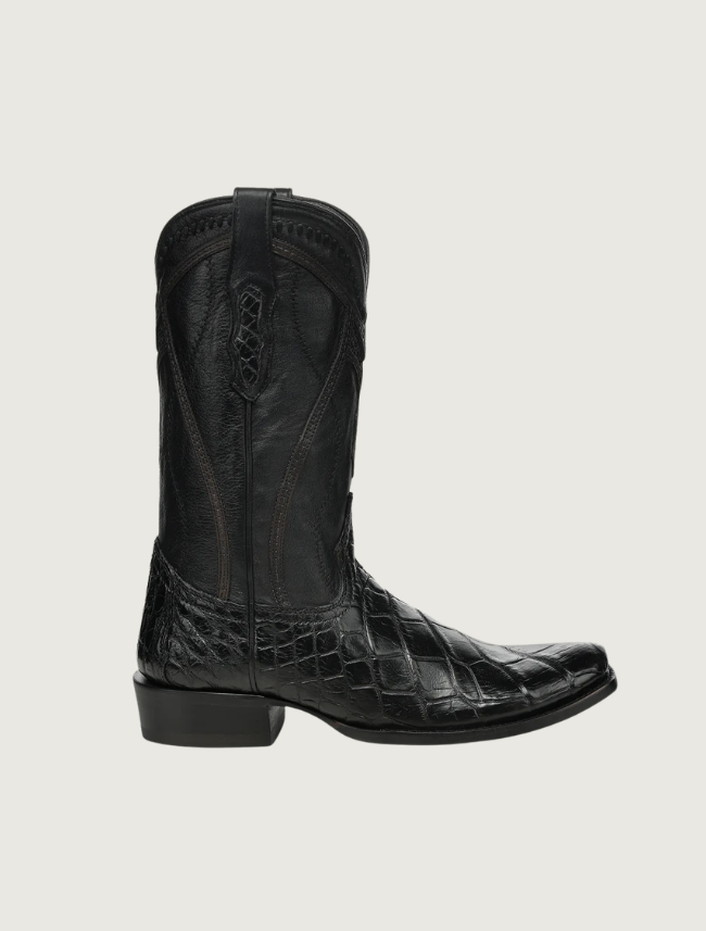 Corral Men's Embroidery & Weave Black Alligator Cowboy Boots