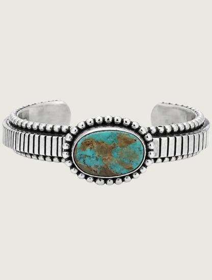 Johnathan Nez Sterling Silver Turquoise Cuff