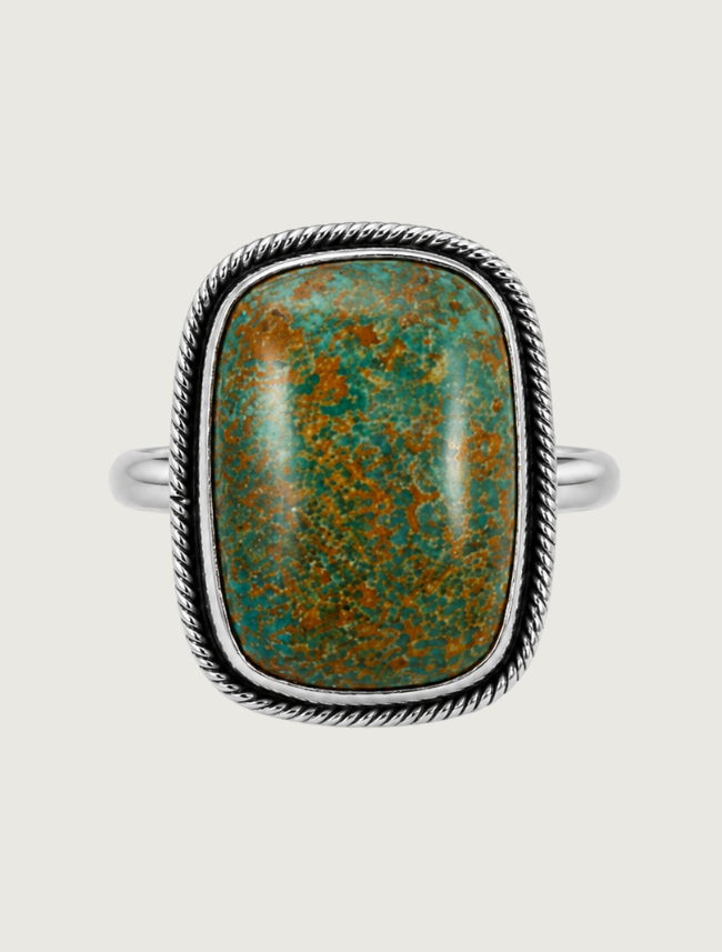 Sterling Silver Turquoise Rectangle Ring