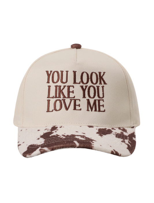 You Look Like You Love Me Embroidered Animal Print Trucker