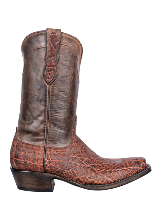 Black Jack Vintage Elephant Cowboy Boots in Chestnut