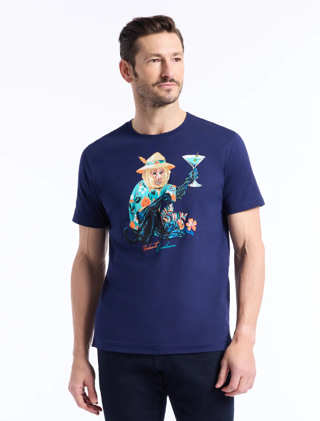 Robert Graham Men's Monkey Vacation Short Sleeve T-Shirt