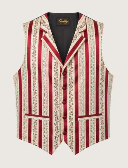 Scully Men's Floral Striped Classic Vest