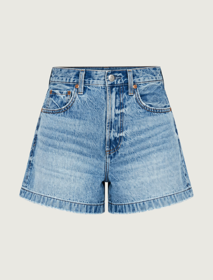 Pistola Saige High Rise A-Line Shorts in French Riviera