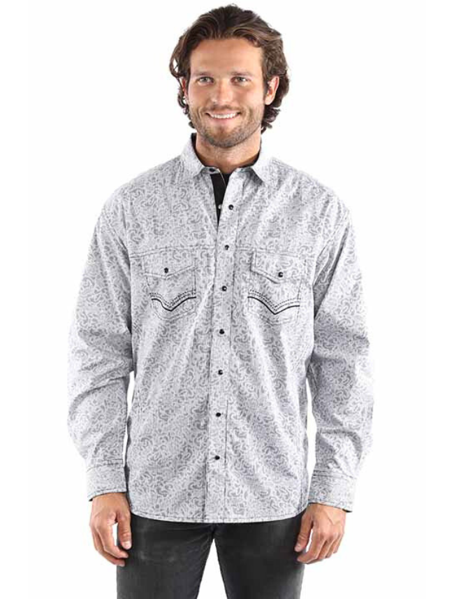 Scully Men's Signature Stripe Print Shirt