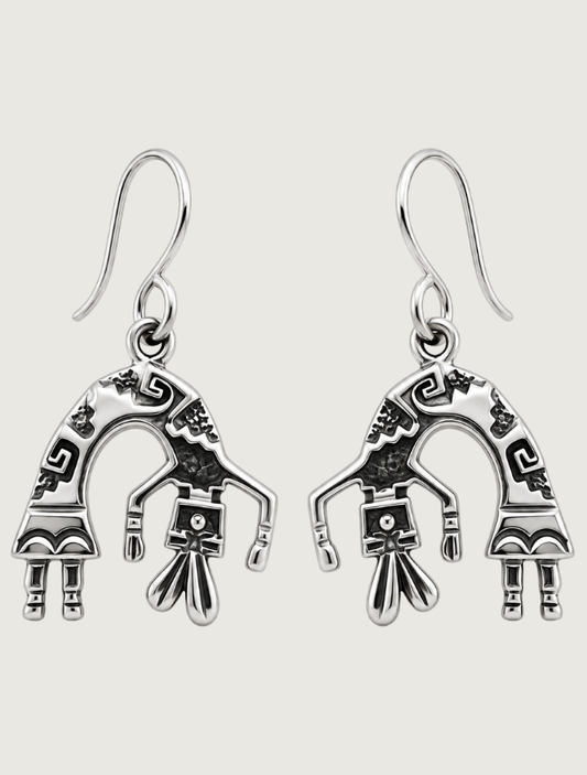 Sterling Silver Kokopelli Earrings