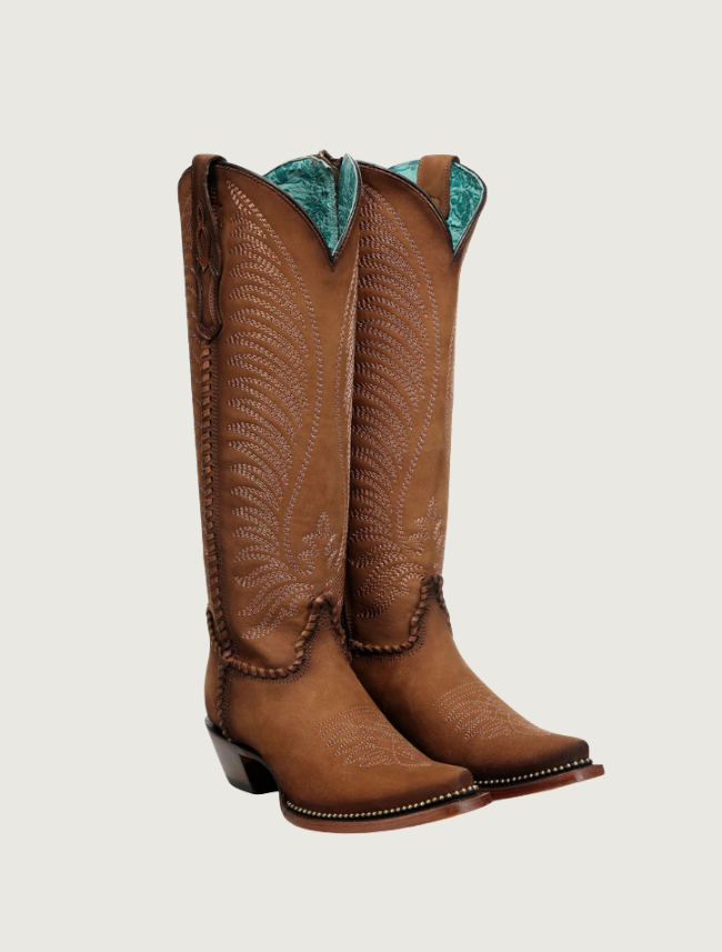 Corral Honey Weaving & Metallic Welt Tall Top Cowgirl Boots