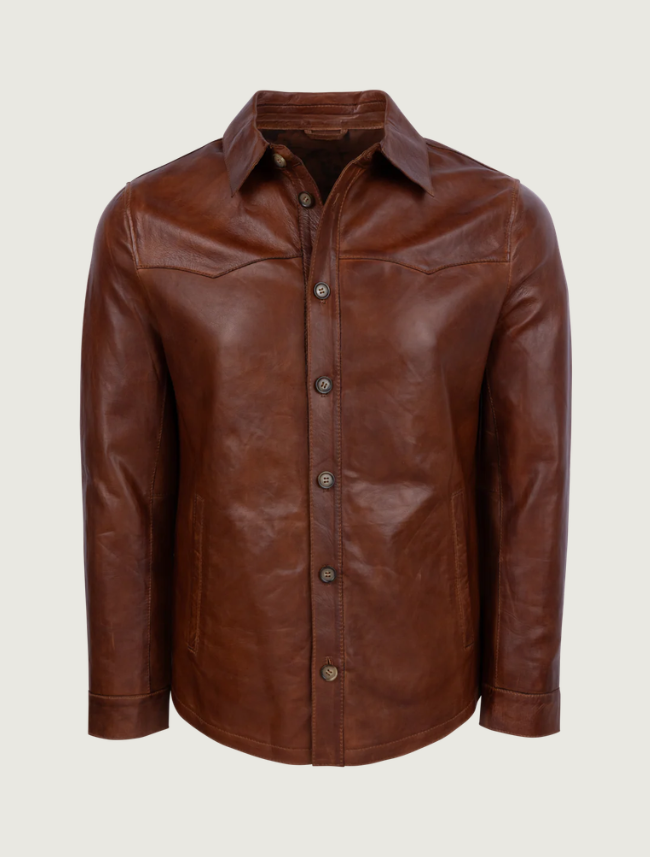 Mavericks Men's Leather Shirt Jacket