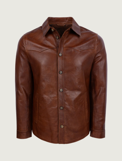 Mavericks Men's Leather Shirt Jacket