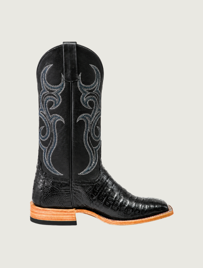 Horse Power Black Caiman Belly Cowboy Boots