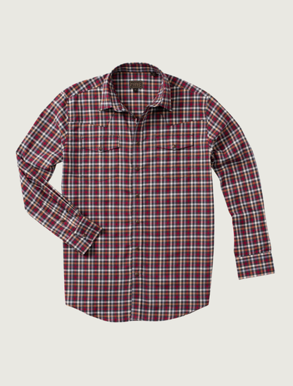 Madison Creek Bisley Western Shirt in Red & Grey Check