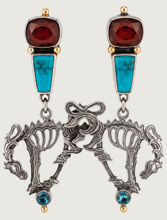 Kit Carson Sterling Silver Bony Pony Earrings