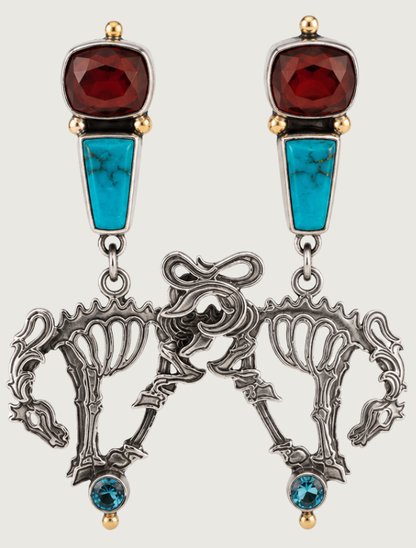 Kit Carson Sterling Silver Bony Pony Earrings