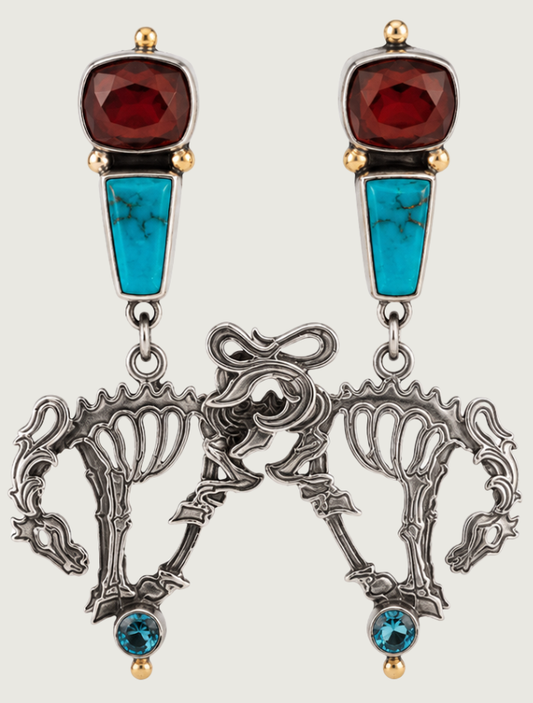 Kit Carson Sterling Silver Bony Pony Earrings