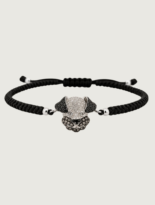 18K White Gold Diamond Cord Bracelet