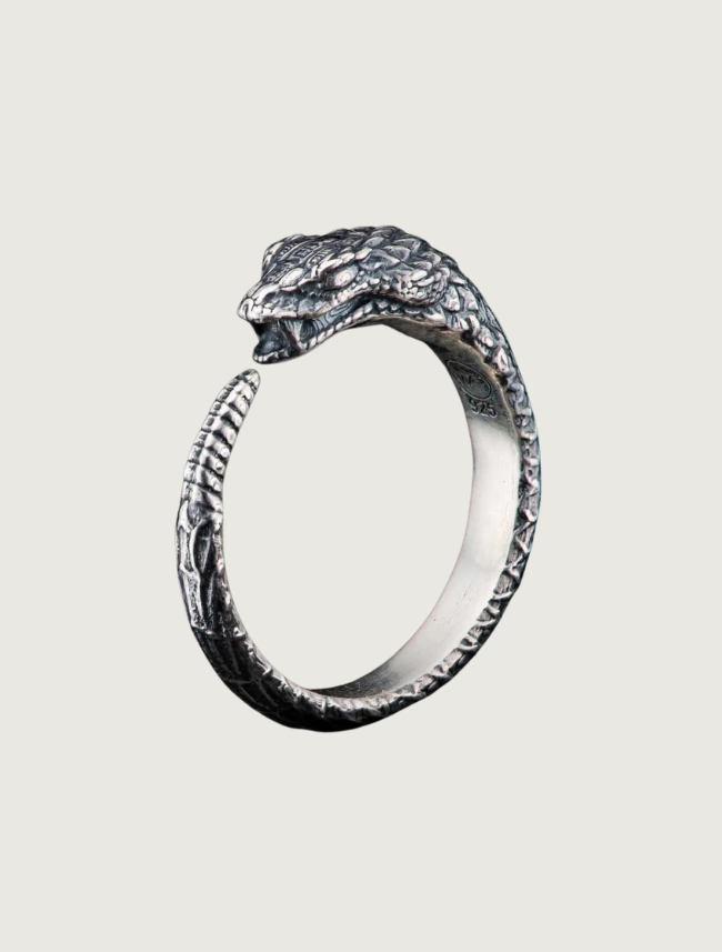 William Henry 'Glispa' Sculpted Sterling Silver Snake Ring