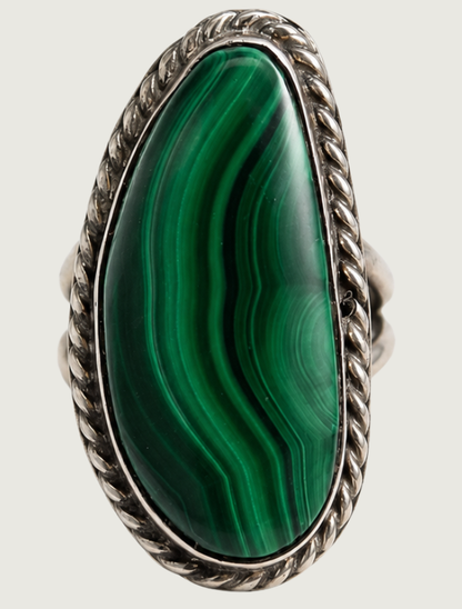 Sterling Silver Malachite Ring