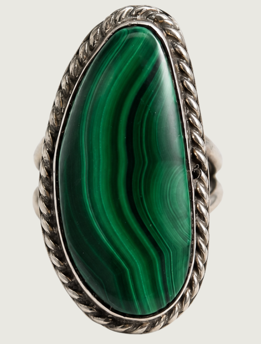 Sterling Silver Malachite Ring