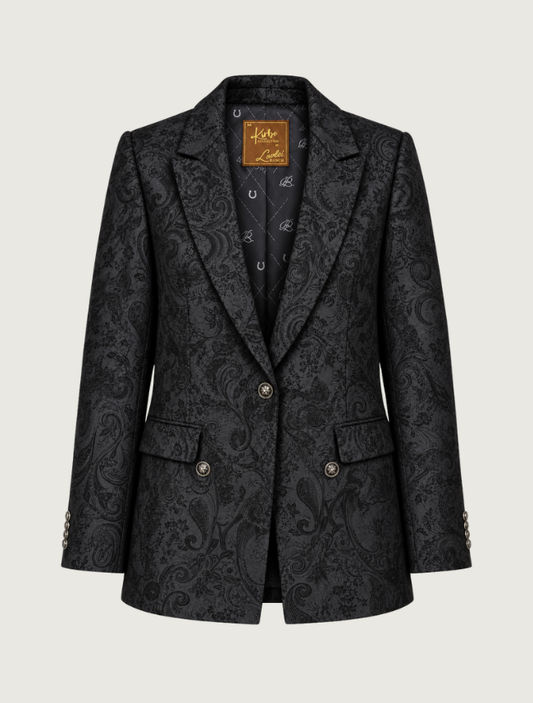 Lovlei Ranch Trailblazer Embossed Blazer in Midnight