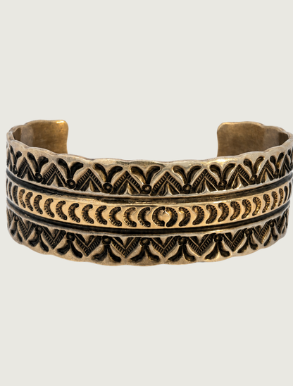 E.B.C. Sterling Silver & 14K Yellow Gold Cuff
