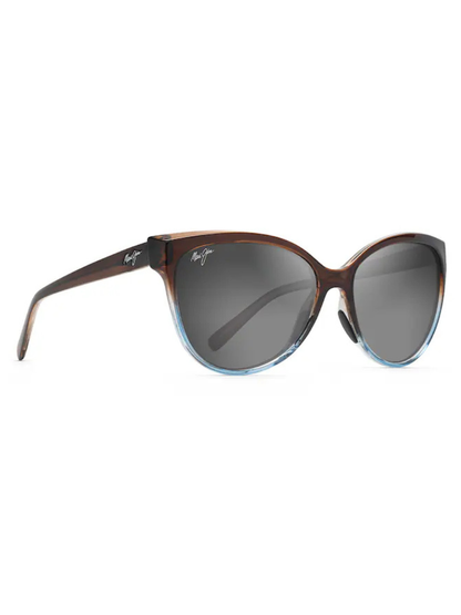 Maui Jim 'Olu'olu in Translucent Dark Chocolate with Blue / Neutral Grey