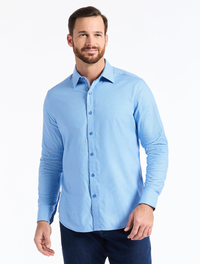 Robert Graham Men's Kenmare Long Sleeve Button Down Shirt in Blue