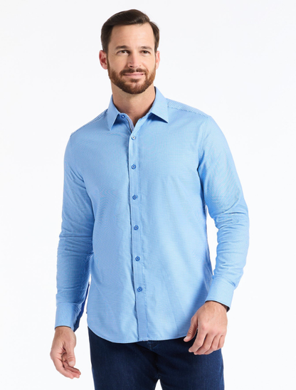 Robert Graham Men's Kenmare Long Sleeve Button Down Shirt in Blue