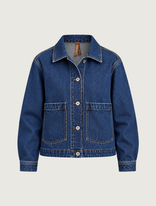 Stetson Dark Wash Cropped Denim Jacket