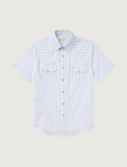 Stetson Men's Stripe Oxford Short Sleeve Western Shirt