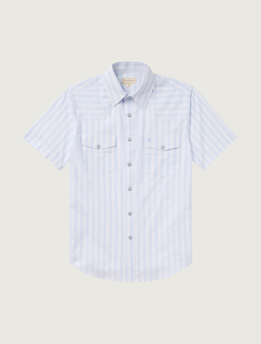 Stetson Men's Stripe Oxford Short Sleeve Western Shirt