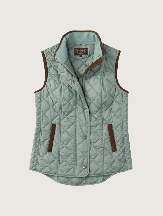 Madison Creek Vista Quilted Nylon Vest in Topaz